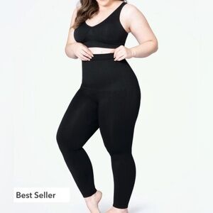 Empetua‎ High-Waisted Shaping Plus Size New With Tags Black Leggings Size 2XL